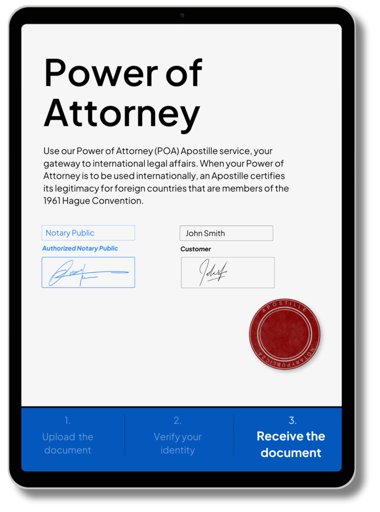 Vollmacht mit Apostille