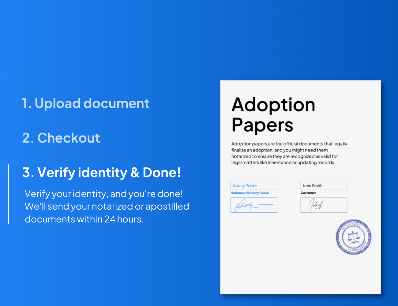 adoption papers notarization process