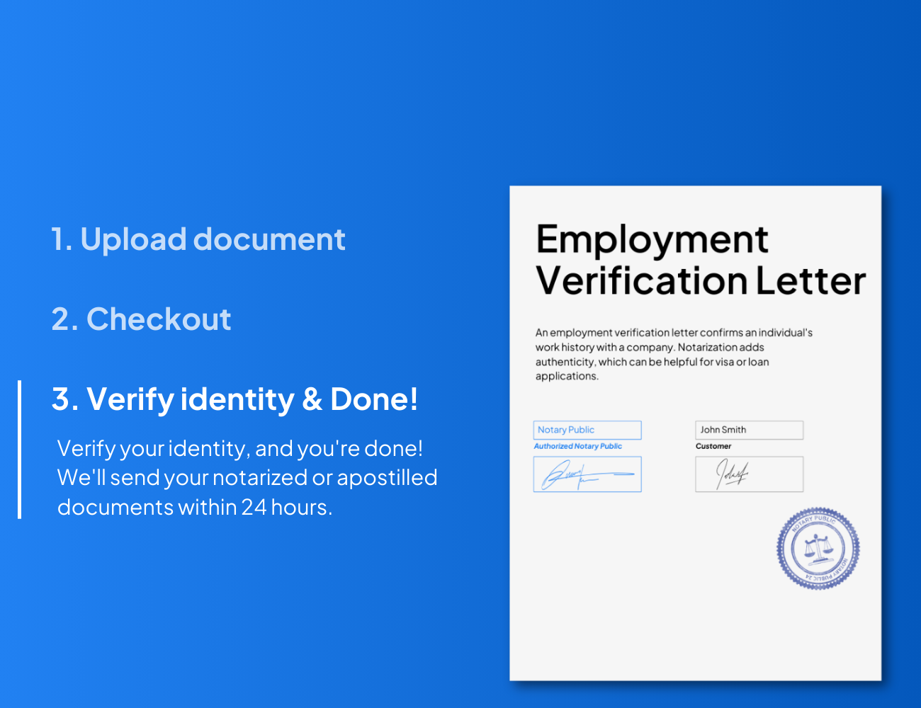 employment verification letter notarization process