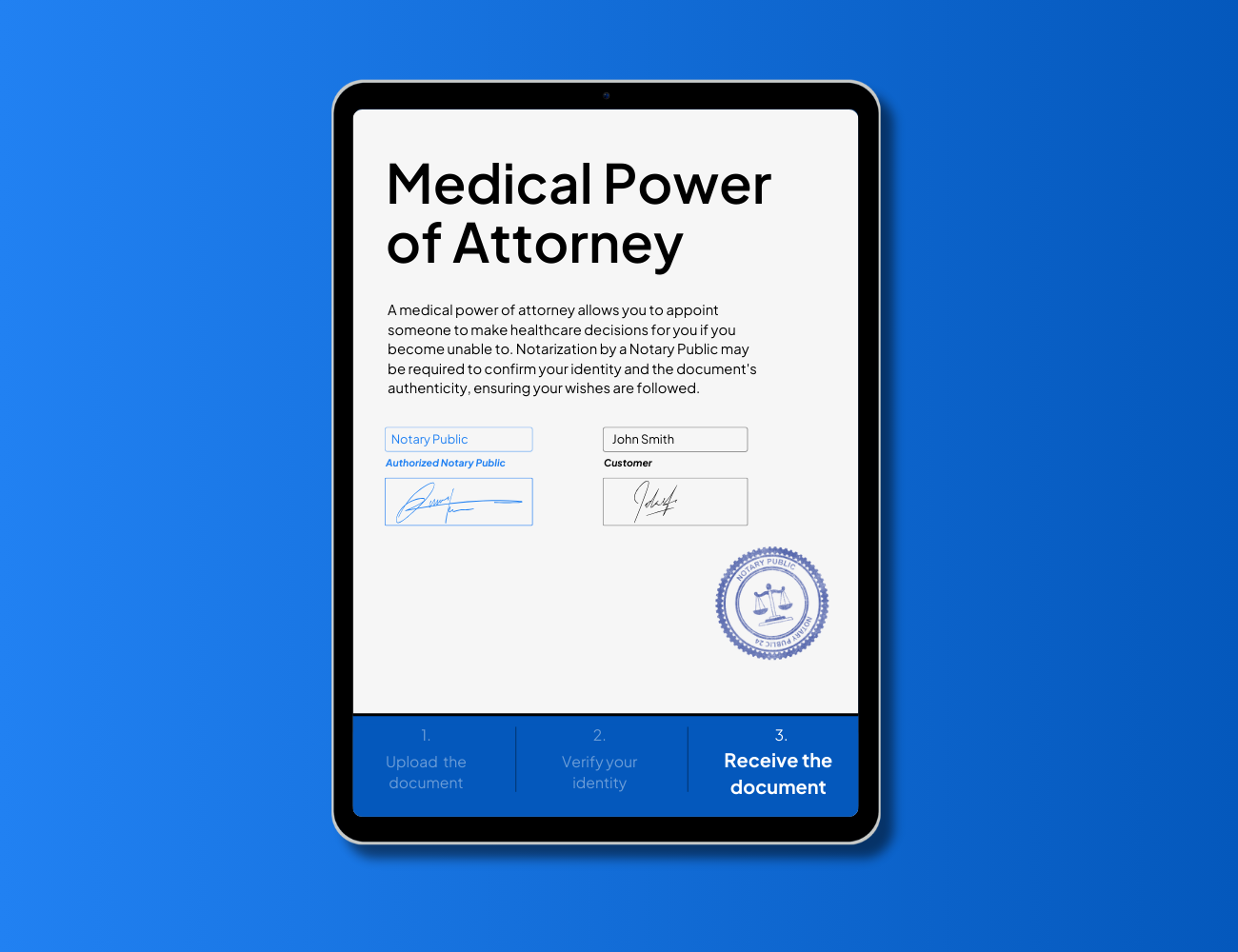 medical power of attorney notarized
