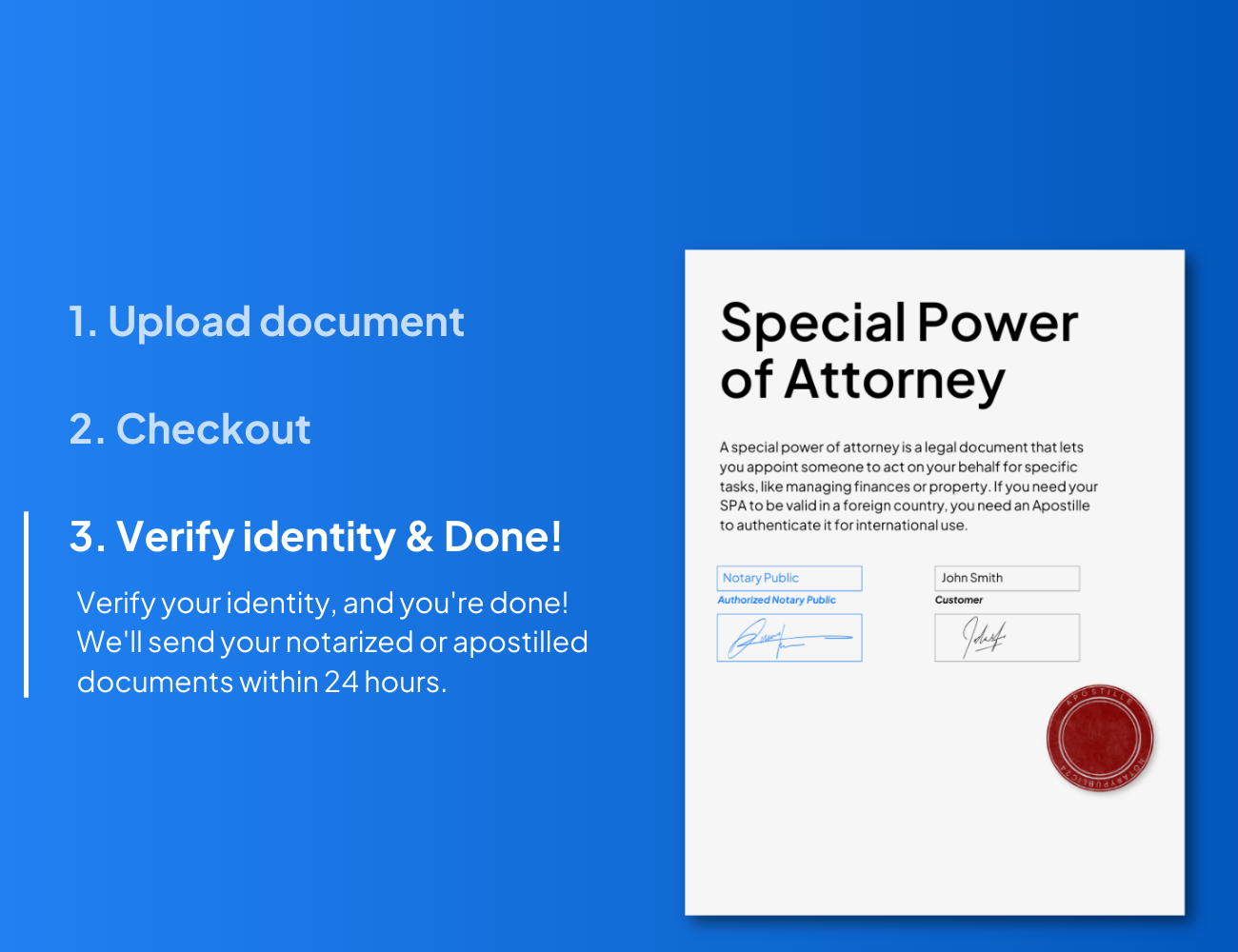 special power of attorney Apostille process